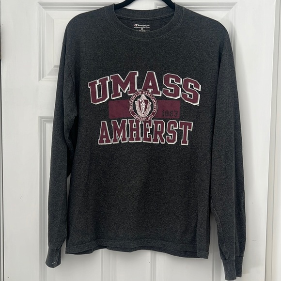 UMass Amherst Dark Gray Long-Sleeved Shirt - Picture 1 of 6